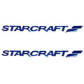 Starcraft Boat Decal - Pacific Blue Silver 38 1/2 X 3 1/4 Inch Pair