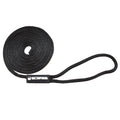 Scarab Boat Dock Line - 3/8 Inch Solid Braid Poly Black (10 FT)