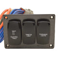 Pacer Marine Boat Switch Panel 574430-02-005 - 3 7/8 X 2 3/4 Inch Black