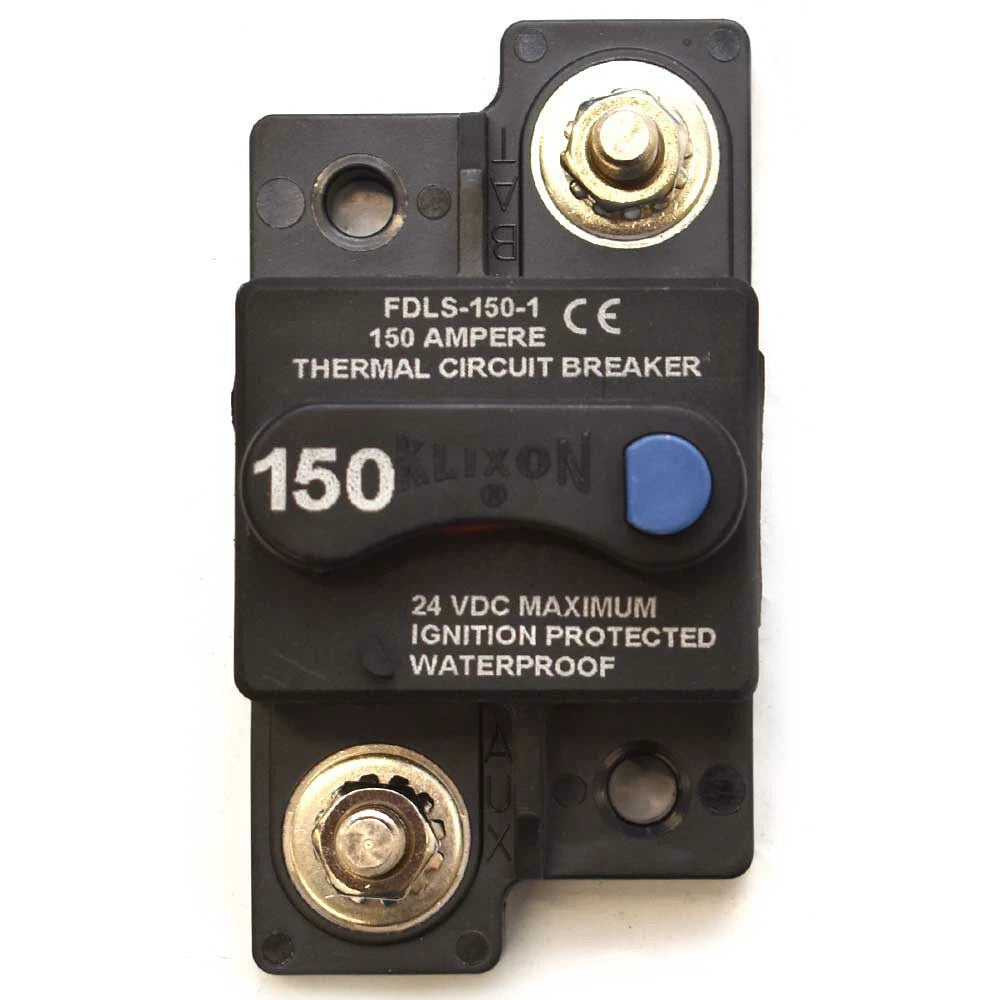 Klixon Boat Thermal Circuit Breaker FDLS-150-1 - Resettable 24VDC 150A