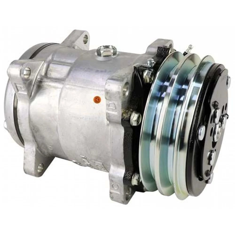8810018 Sanden SD5H14 Compressor, with 2 Groove Clutch - Fits Hagie