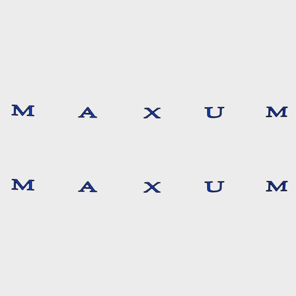 Maxum Boat Logo Decals - Blue Black Stickers (pair) 31 1/2 X 1 1/4