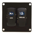 Stingray Boat Switch Panel 240-07206-P - Horn Windlass Black Aluminum