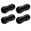 Sea Tech Black 22MM Plastic Boat Union Connector (set of 4)
