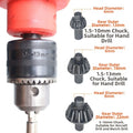 Drill Chuck Wrench with Ergonomic Grip and Ratchet for Easy Bit Tightening