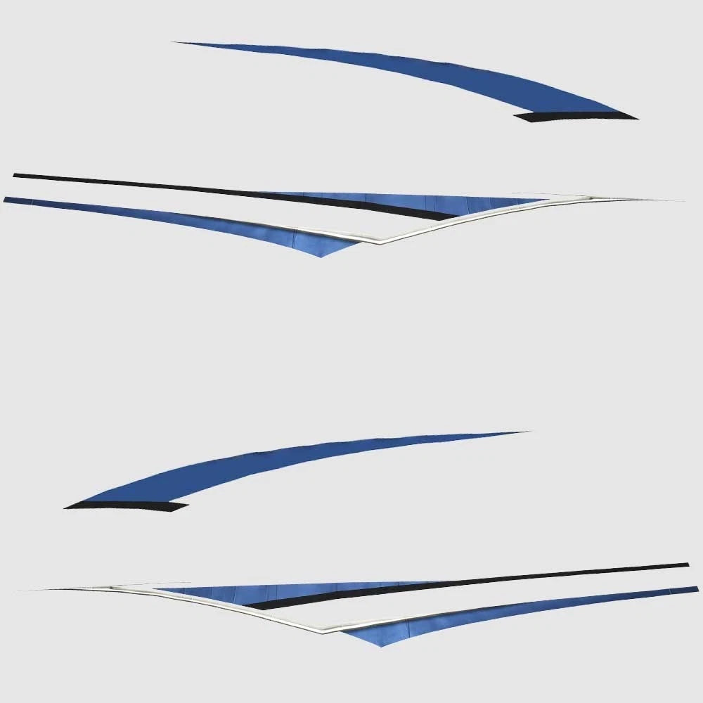 Weeres Pontoon Boat Graphic Decal Kit U26678-05 - Blue Stickers (kit)