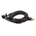 Cutwater Boat Audio Video RCA Cable - 12 FT Braided Black - Gray
