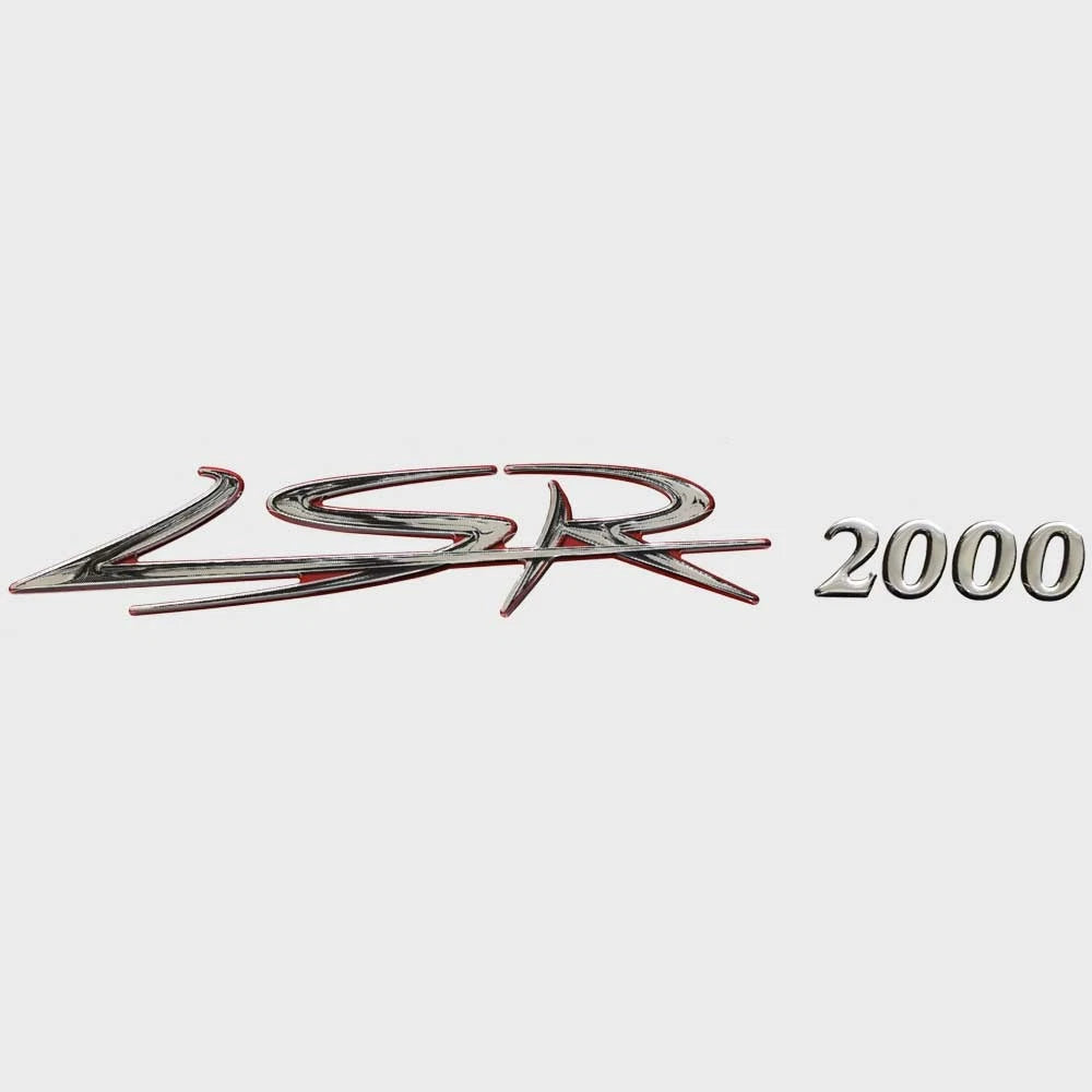 Larson Boat Raised Emblem Decal 8154025 - LSR 2000 Red Silver Sticker 2018
