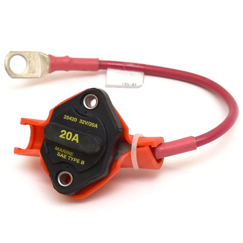 Bussmann Boat Panel Mount Breaker 25420 - 20A 32V with Boot Lead