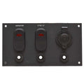 Lowe Boat Switch Panel 2076694 - 6 1/2 X 3 1/2 Inch 12V Black