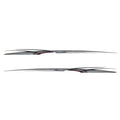 Galaxie Boat Graphic Decal Set - Silver - Red - Black 108 X 5 Inch 2PC