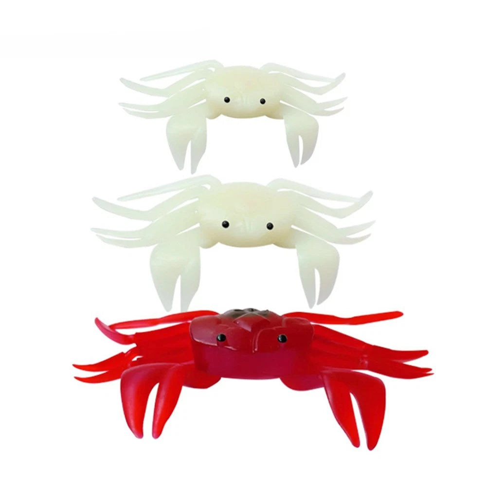 Fishing Crab Soft Lure White/Red Artificial Crab Bait Crab Soft Lure 2022