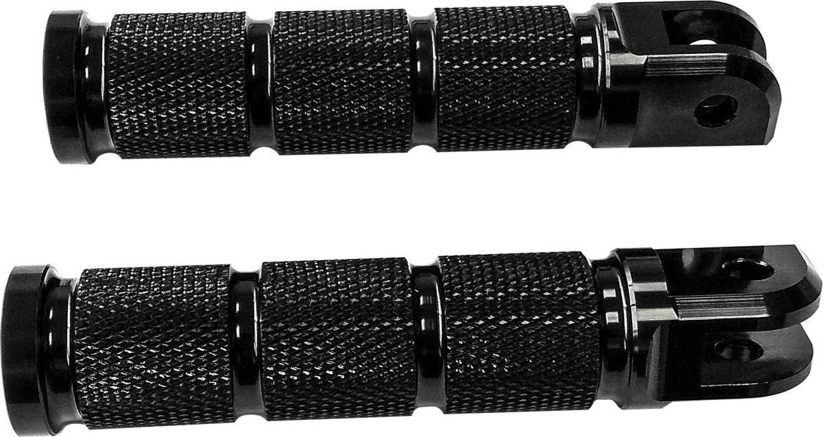 HARDDRIVE Rider Footpegs Retro Black – Fits 2018 Harley Davidson Softail Models