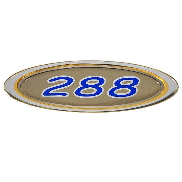 Four Winns Boat Raised Decal 055-2764 - 288 Gold Silver Blue Sticker