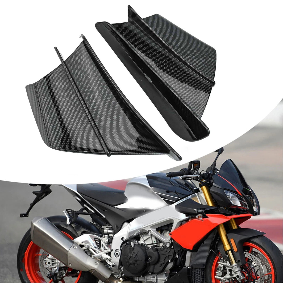 Sleek Design for 2 Pc Motorcycle Aerodynamic Spoilers Compatible with Brands
