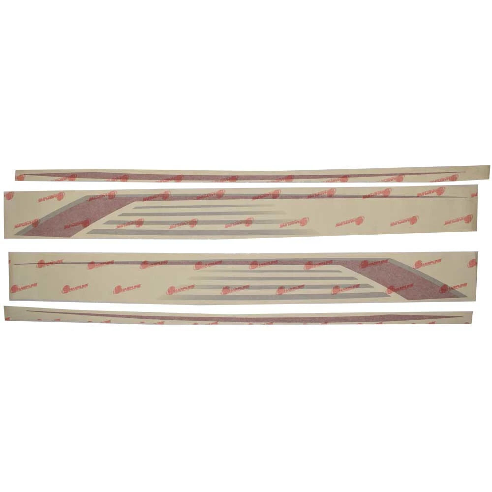 Larson Boat Graphic Hull Decal 8161212 - LX Red Silver (set of 4)