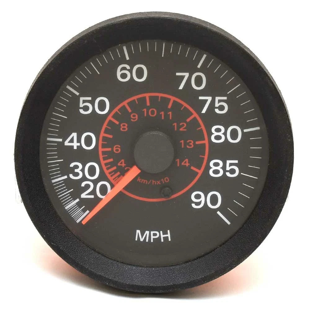 OMC Boat Speedometer Gauge 174820 - 3 1/4 Inch Black