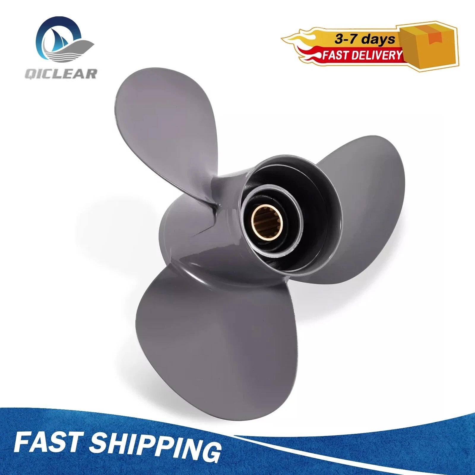 11 X 17 Aluminum Outboard Propeller for Honda 35-60HP 13 Spline Tooth,RH