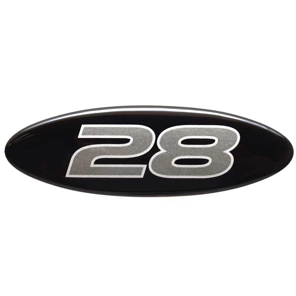 Regulator Boat Raised Decal 13528141 - 28 Model Black Silver Sticker