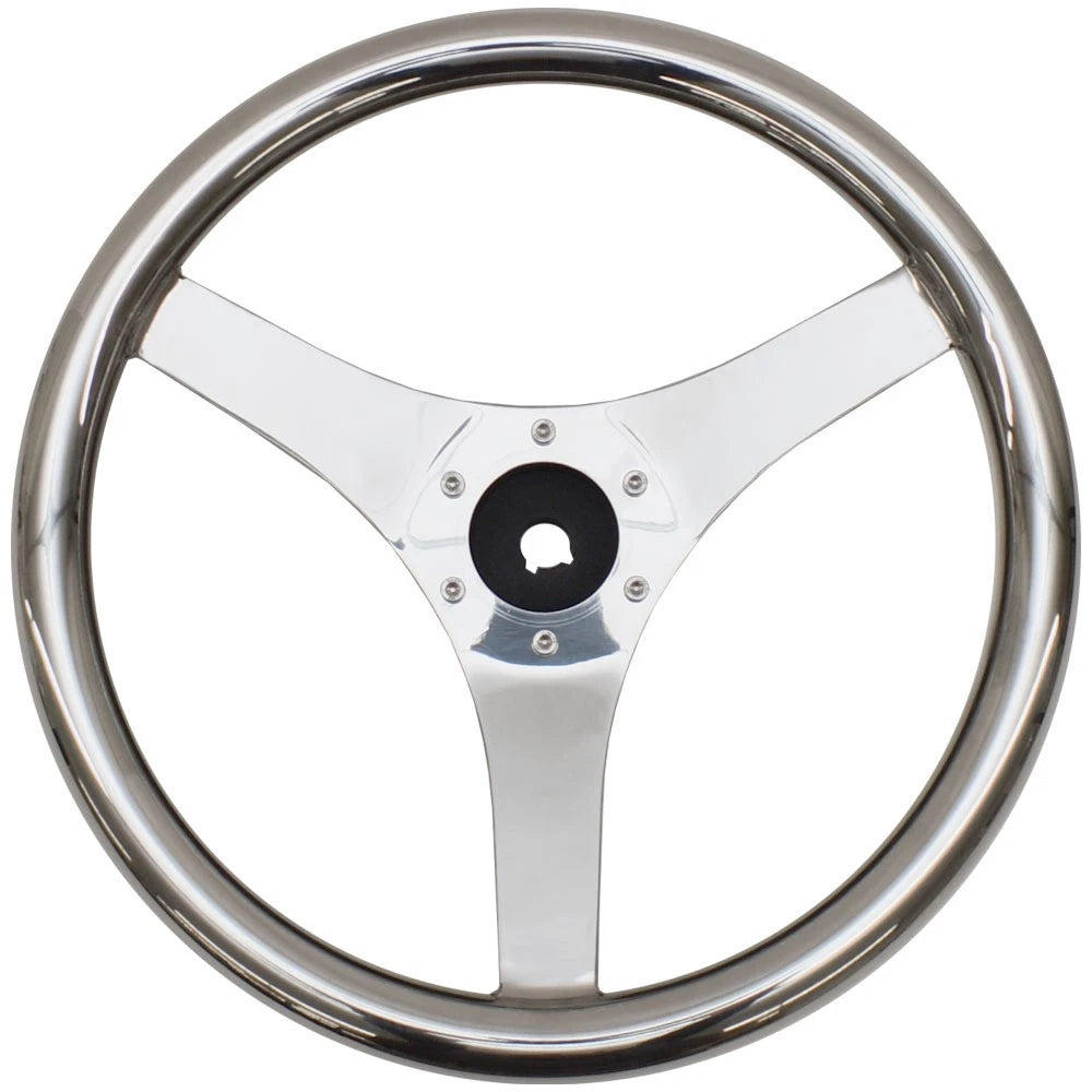 Tracker Boat Steering Wheel 360583 - 13 3/4 Inch Stainless Steel