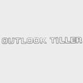 Crestliner Boat Decal 2180436 - Outlook Tiller White Black Sticker