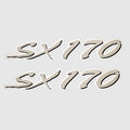 Larson Glastron Boat Emblem Decal Stickers - SX170 Silver (pair)