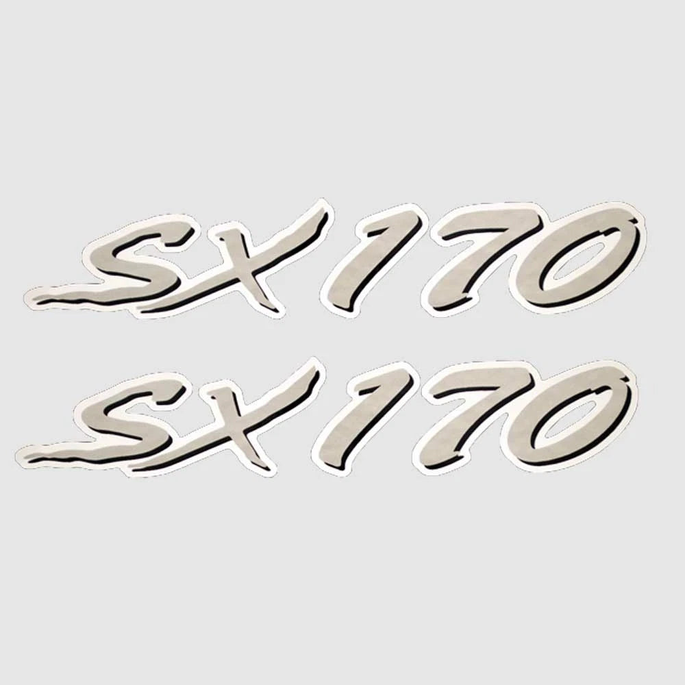 Larson Glastron Boat Emblem Decal Stickers - SX170 Silver (pair)