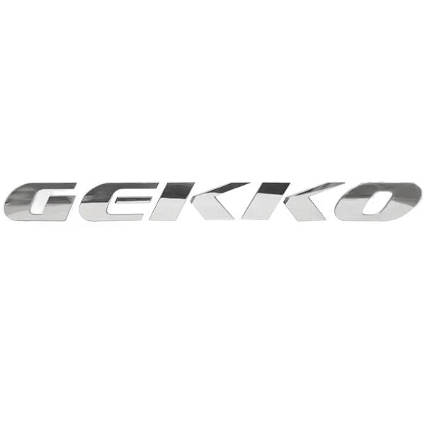 Gekko Boat Raised Emblem Decal 8628-0110-00 - 50 1/4 Inch Silver