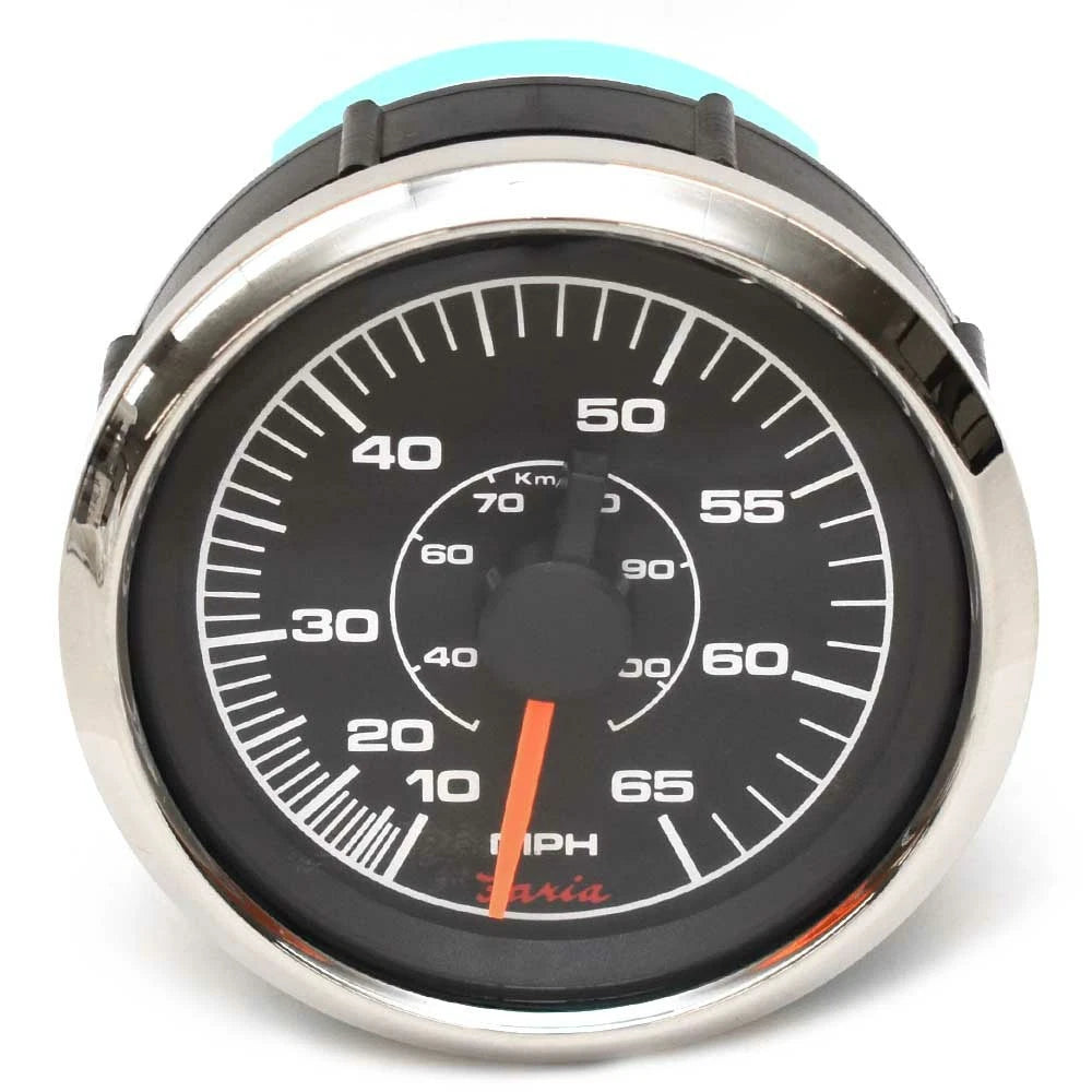 Faria Marine Boat Speedometer Gauge SE9749B - Competition 3 3/4 Inch Black