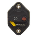Boat Panel Mount Circuit Breaker - 20A 32 VDC Manual Reset