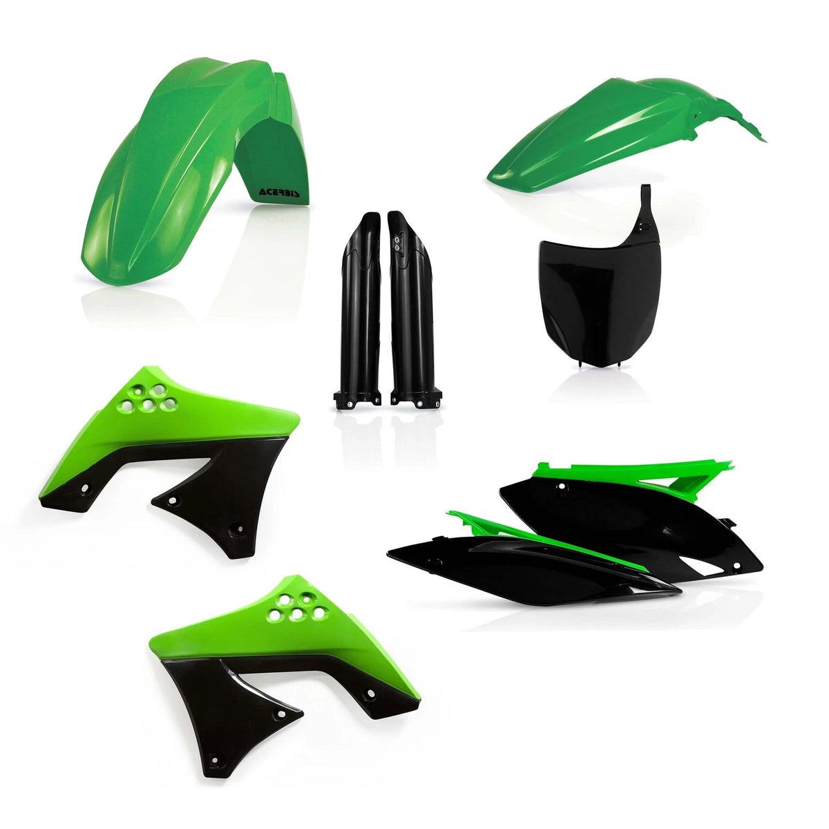 ACERBIS Plastic Body Kit for Kawasaki KX250F 2009-2012 Offroad Green