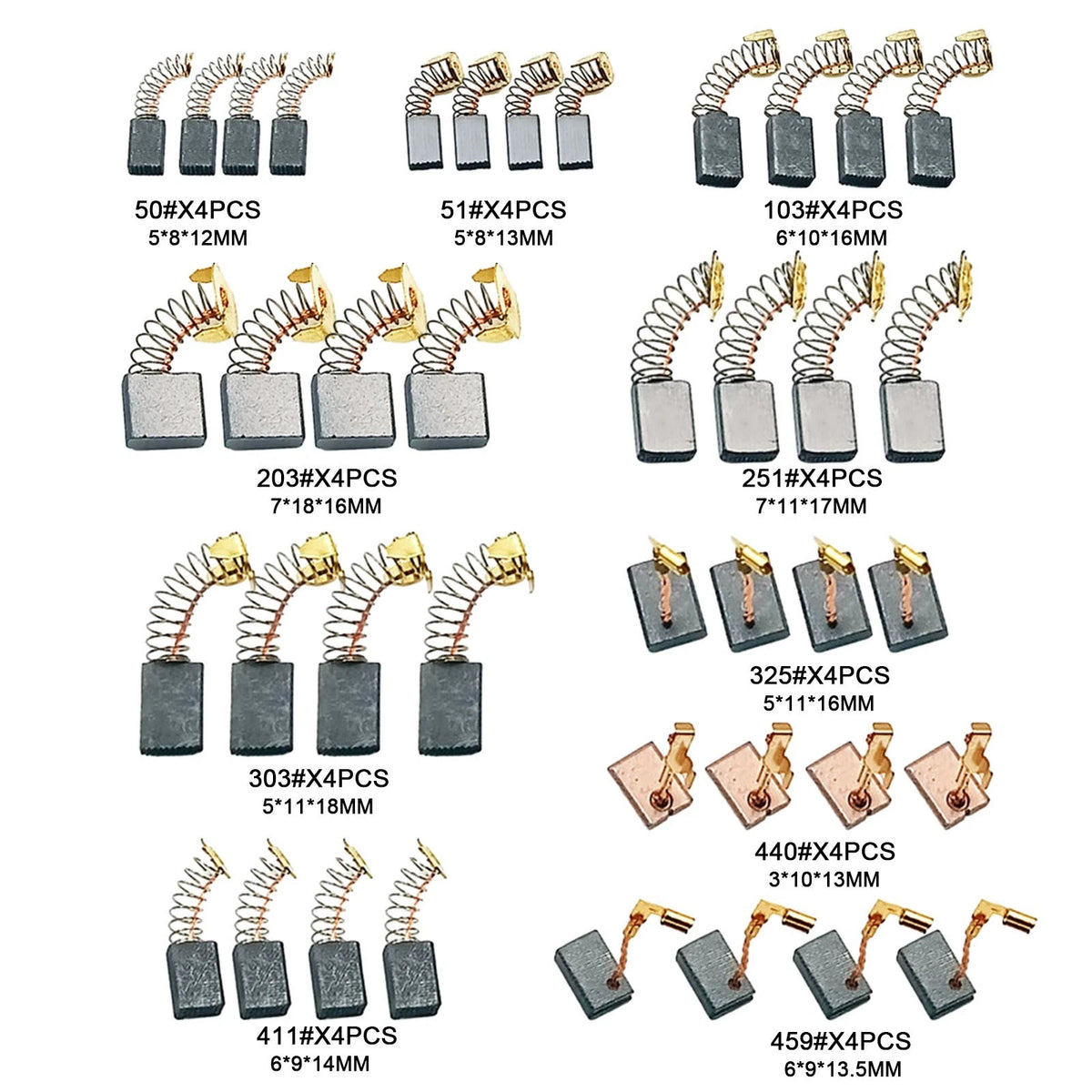 Efficient Carbon Brushes Replacement for Electric for Power Tools 40Pcs