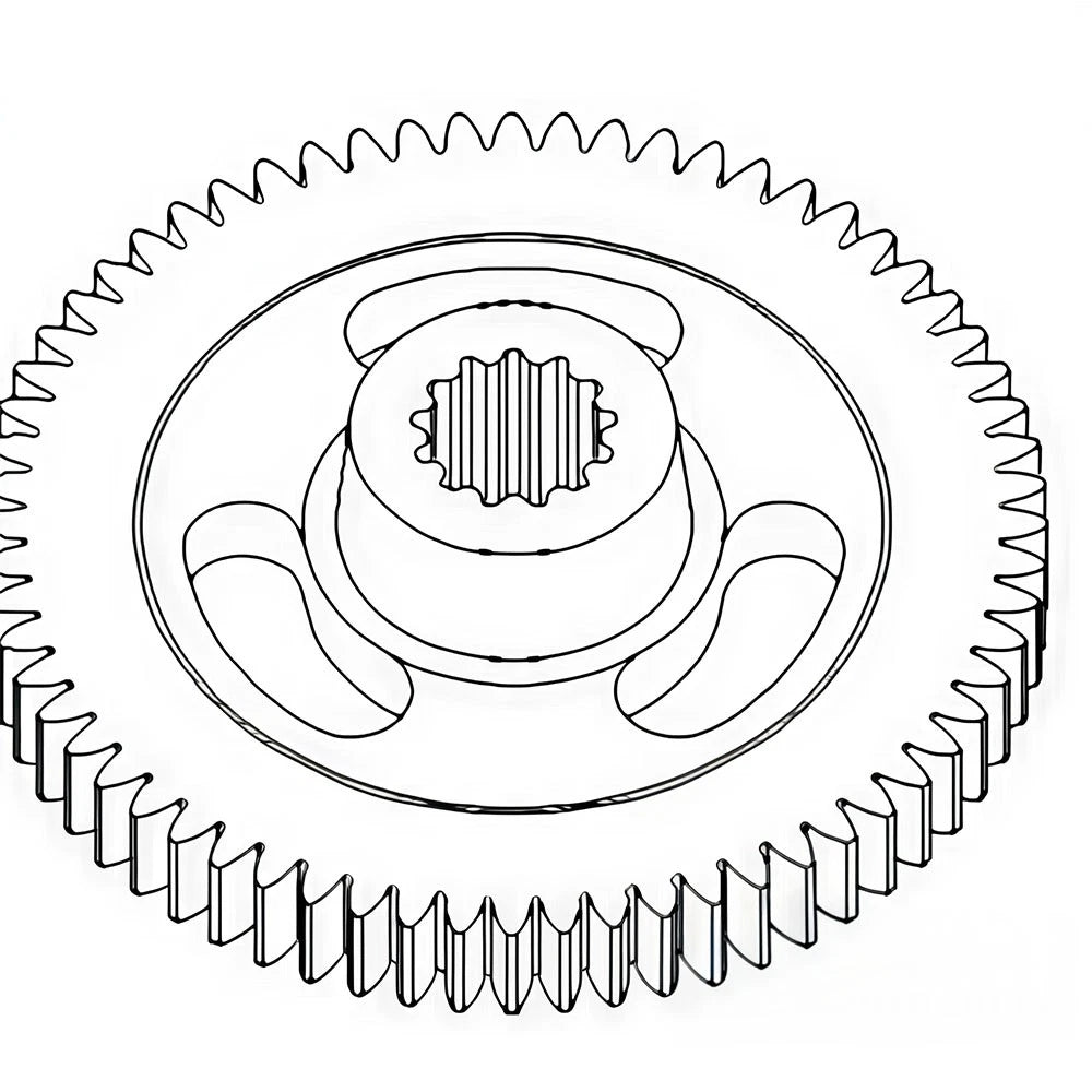 Splined Impeller Gear Fits John Deere Models E84814 E84814-A