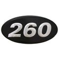 Rinker Boat Raised Decal - 6 1/2 X 3 3/8 Inch 260 Black Silver