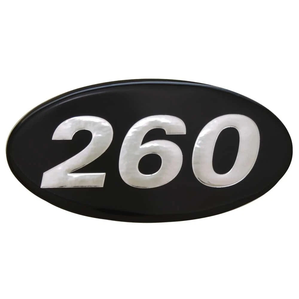 Rinker Boat Raised Decal - 6 1/2 X 3 3/8 Inch 260 Black Silver
