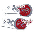 MasterCraft Boat Graphic Decal 785018 - X55 Pro Tour Red (set of 2)
