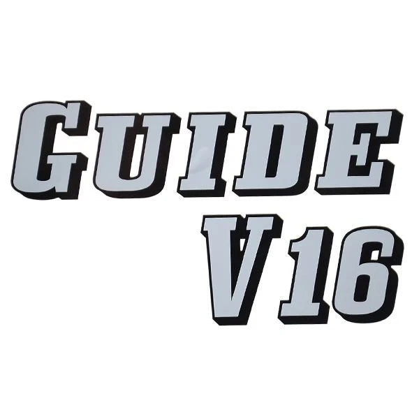 G3 Boat Decal 73404514 - Guide V16 7 5/8 X 4 1/4 Gray Black Vinyl