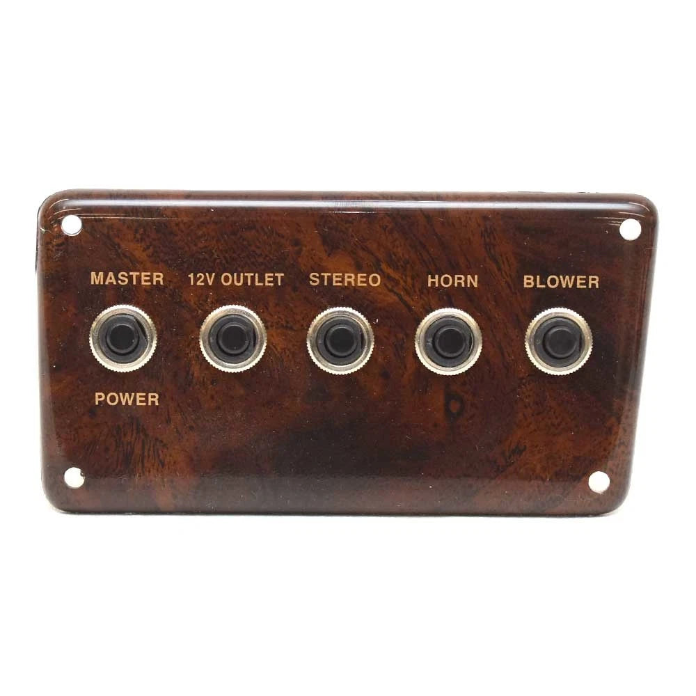 Tracker Marine Boat Push-to-Reset Breaker Panel - 4 5/8 Inch Woodgrain