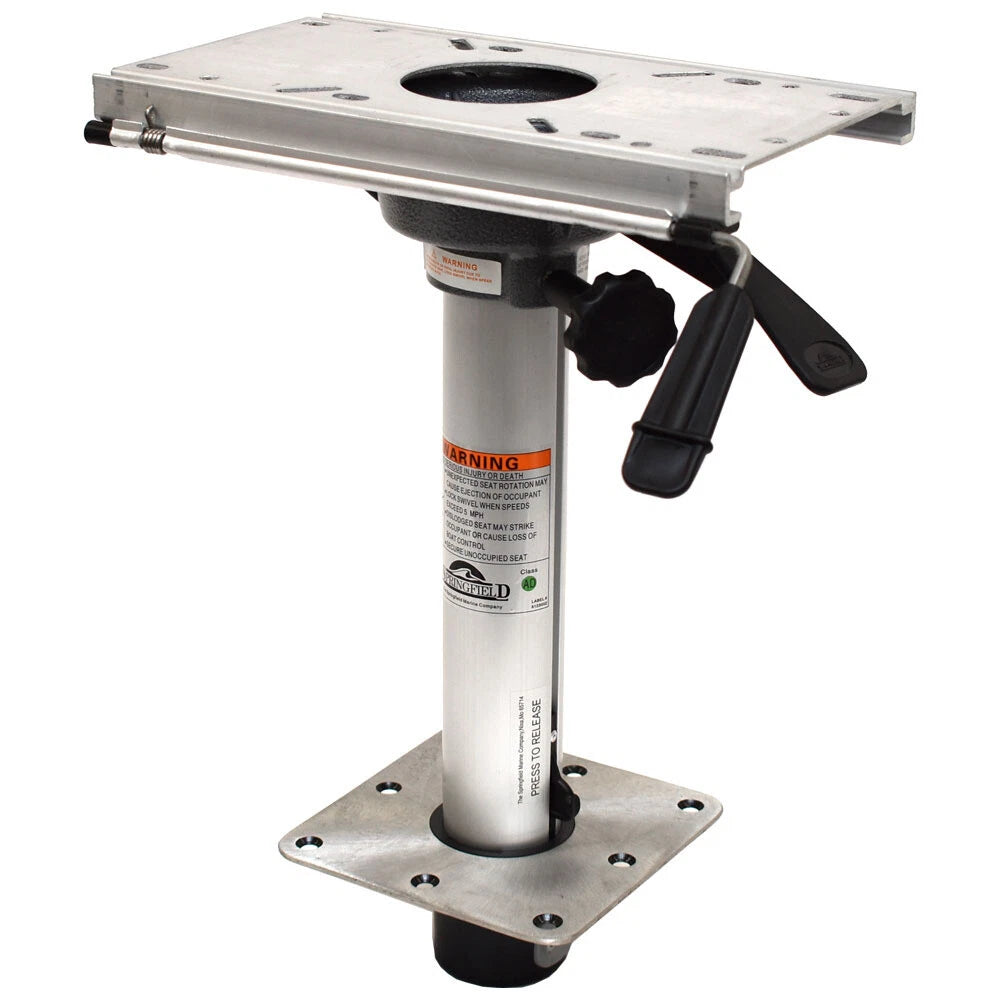 Springfield Boat Seat Pedestal - 15 Inch Below Deck Slide/Swivel