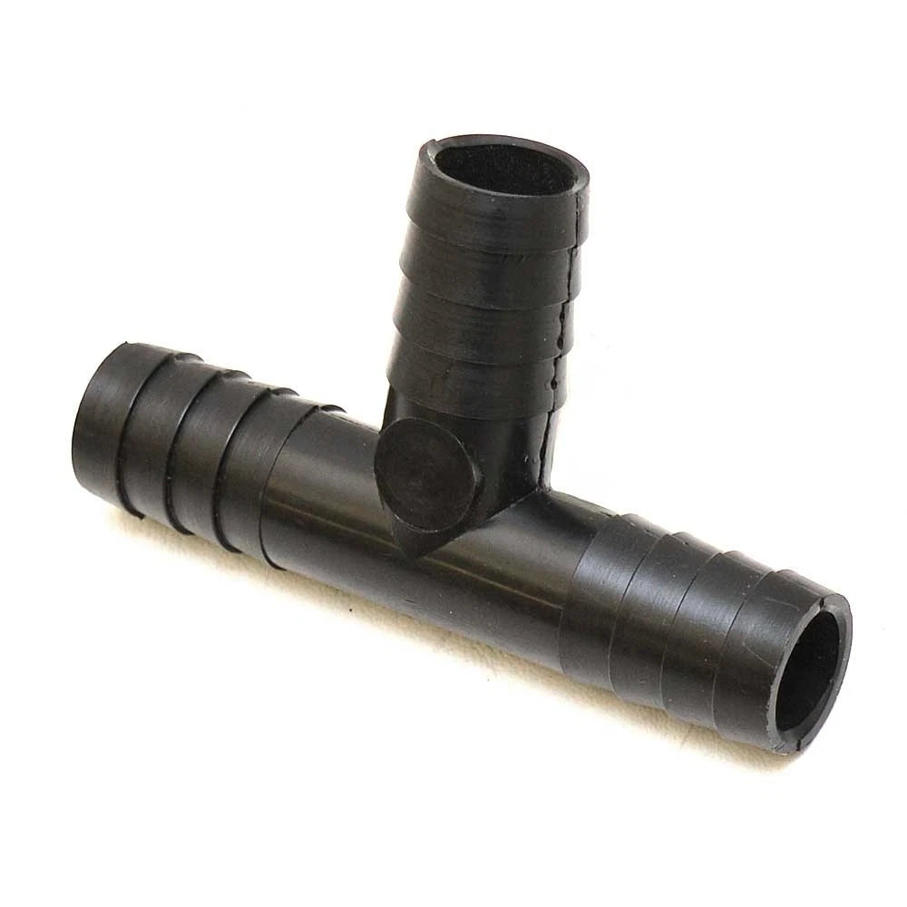Lowe Boat Tee Fitting 1823043 - 3/4 Inch Barbed Black Plastic