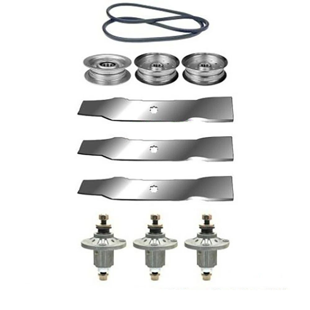 Deck Blade Spindle Belt Idler Kit Combo Set Fits John Deere 155C LA130 LA140