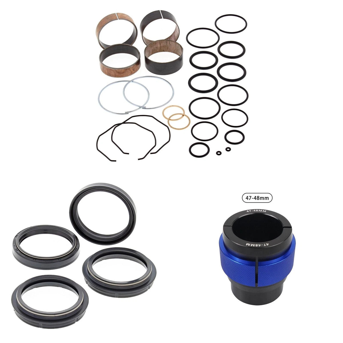 Complete Front Fork Rebuild Kit for Husqvarna WR250 2010-2013 56- with Driver