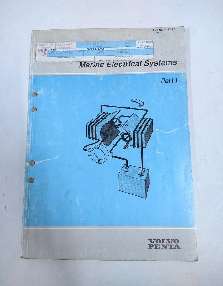 Volvo Penta 7733534, Marine Electrical Systems Part 1 Manual