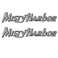 Misty Harbor Pontoon Boat Brand Decal - 36 X 7 1/4 Inch (pair)