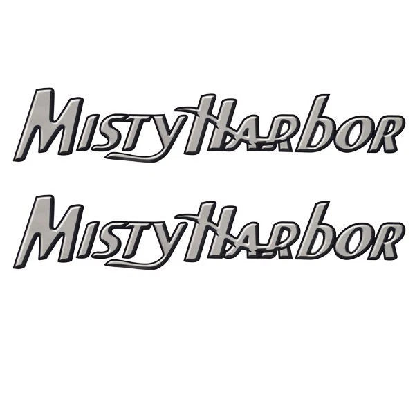Misty Harbor Pontoon Boat Brand Decal - 36 X 7 1/4 Inch (pair)