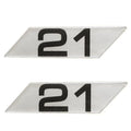 Ranger Boat Raised Decal Stickers 7604009 - 21 Silver - Black (pair)