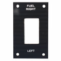 Bass CAT Boat Blank Switch Panel - FUEL RIGHT/LEFT 2 X 3 1/4 Inch