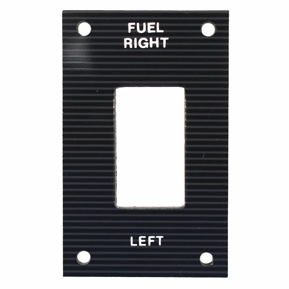 Bass CAT Boat Blank Switch Panel - FUEL RIGHT/LEFT 2 X 3 1/4 Inch