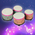 Portable Bongo Drums with Tight Splicing for Stable Sound and Rhythm Education