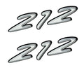 Rinker Boat Decals - 212 Black Gray Vinyl 5 1/8 X 1 1/2 Inch (pair)